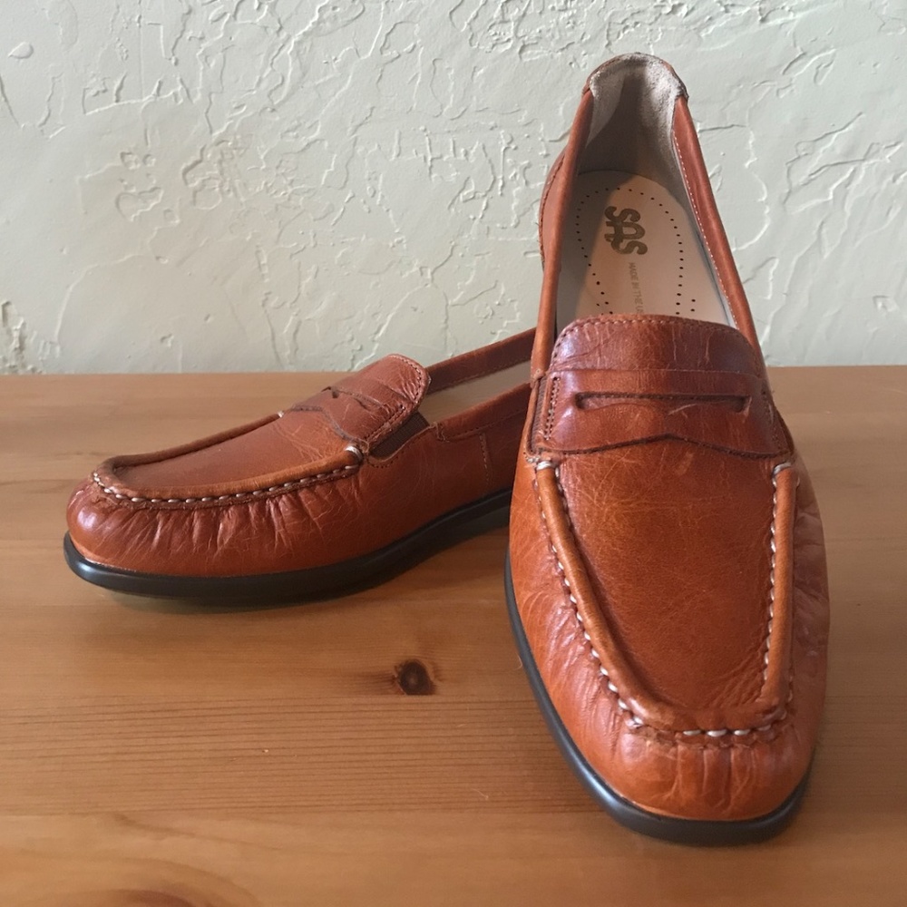 SAS Leather Tripad Comfort Driving  Penny Loafer